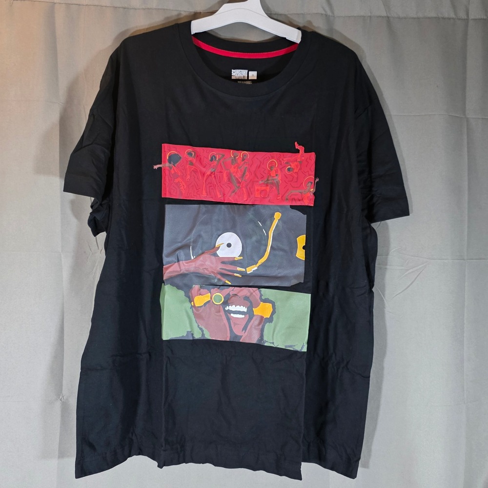 Black History Month HBCU Design Challenge Nat Graphic Tee Black 2X NEW